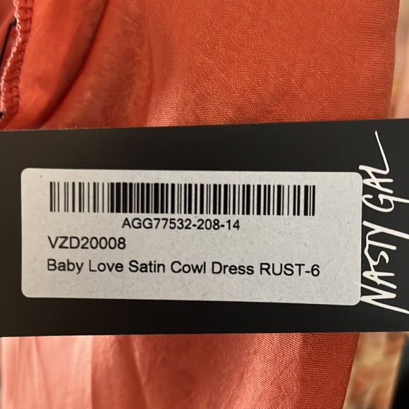 NWT Nasty Gal Asymmetrical Slip Dress - Picture 5 of 5